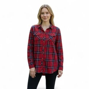 Croft & Barrow Womens Flannel Shirt Size L